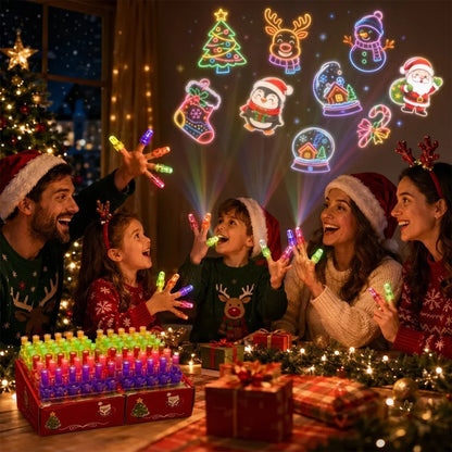 36PCS Halloween Finger Projector Lights – LED Spooky Projection Rings for Kids, Party Favors & Trick or Treat Gifts